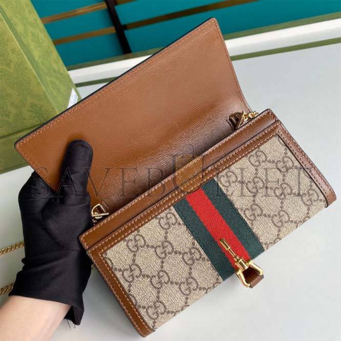 GUCCI JACKIE 1961 CHAIN WALLET 652681 (19*10*3.5cm) GUCCI JACKIE 1961 CHAIN WALLET 652681 (19*10*3.5cm)
